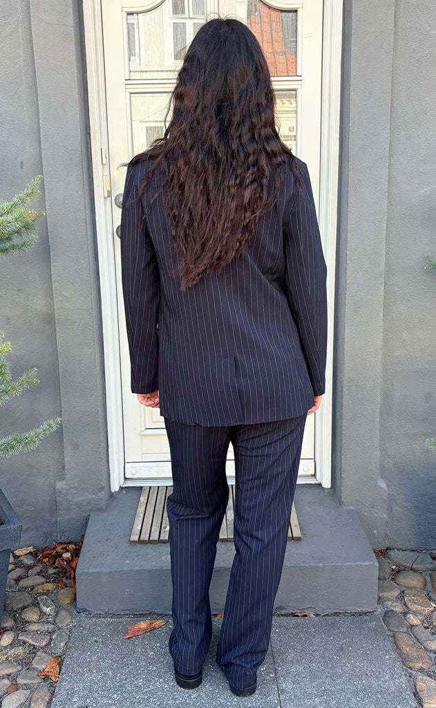 Say INA Copenhagen Blazer - Liva - Navy Blue Pinstripe