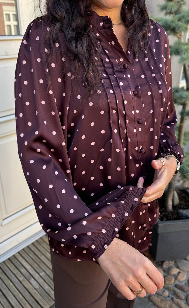Say INA Copenhagen Bluse - Liara - Bordeaux W. Dots