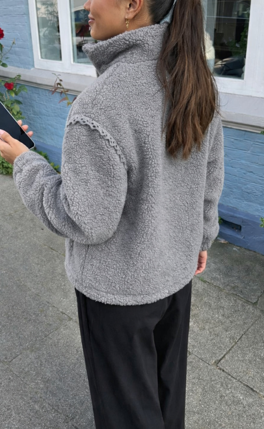 Say INA Copenhagen Fleece Jakke - Fia - Grey