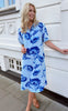 Say INA Copenhagen Kjole - Celeste - Blue Flower