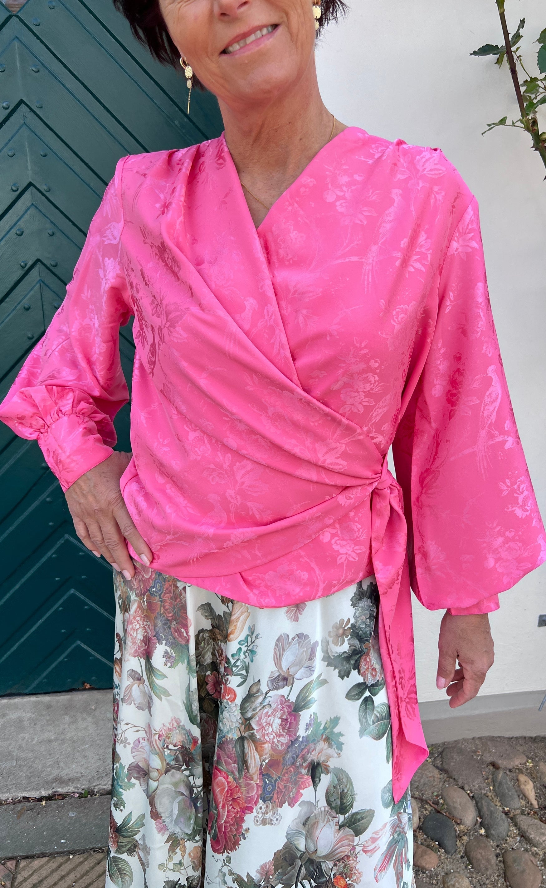 Karmamia Copenhagen Bluse - Ines - Provence Jacquard Pink