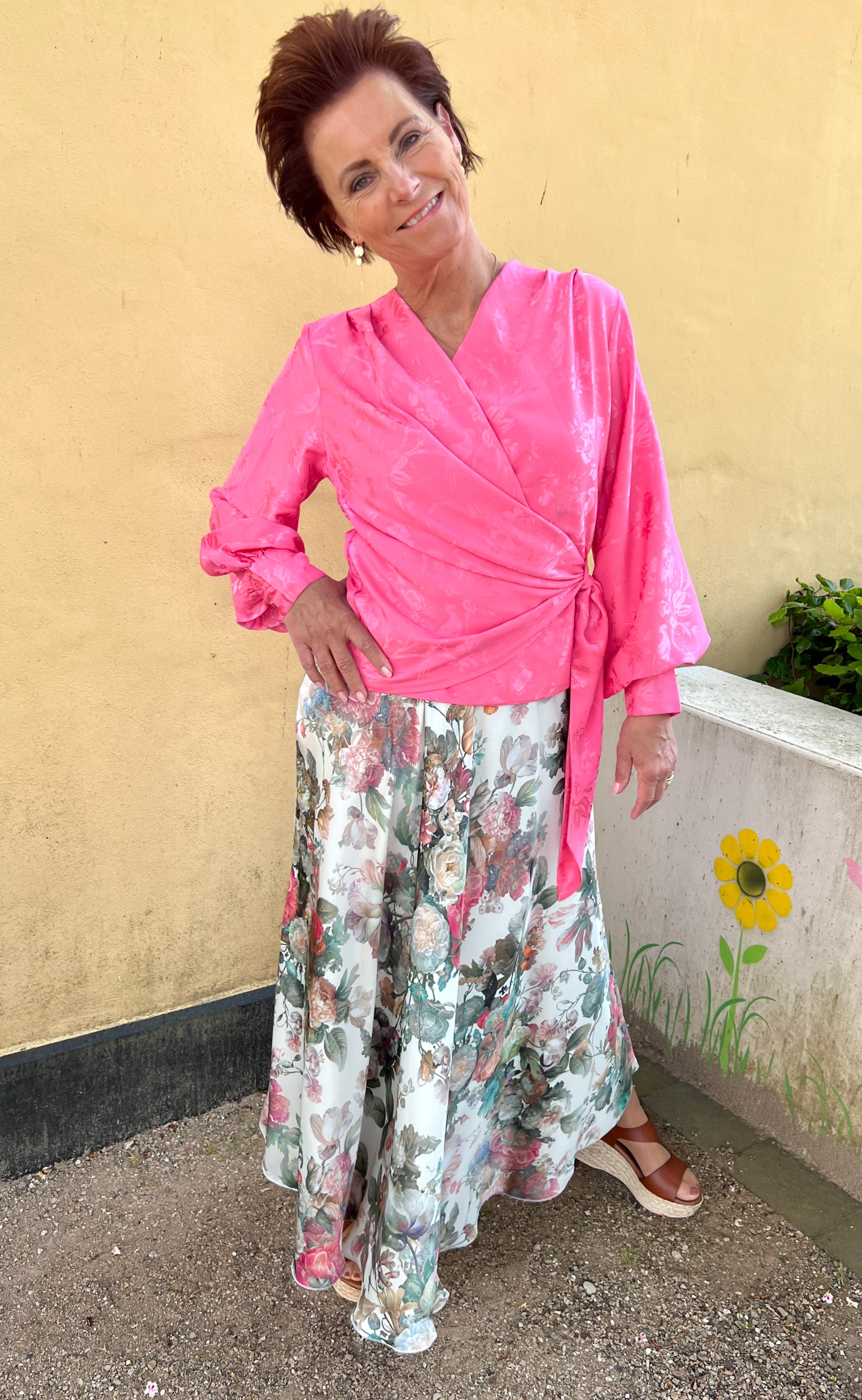 Karmamia Copenhagen Bluse - Ines - Provence Jacquard Pink