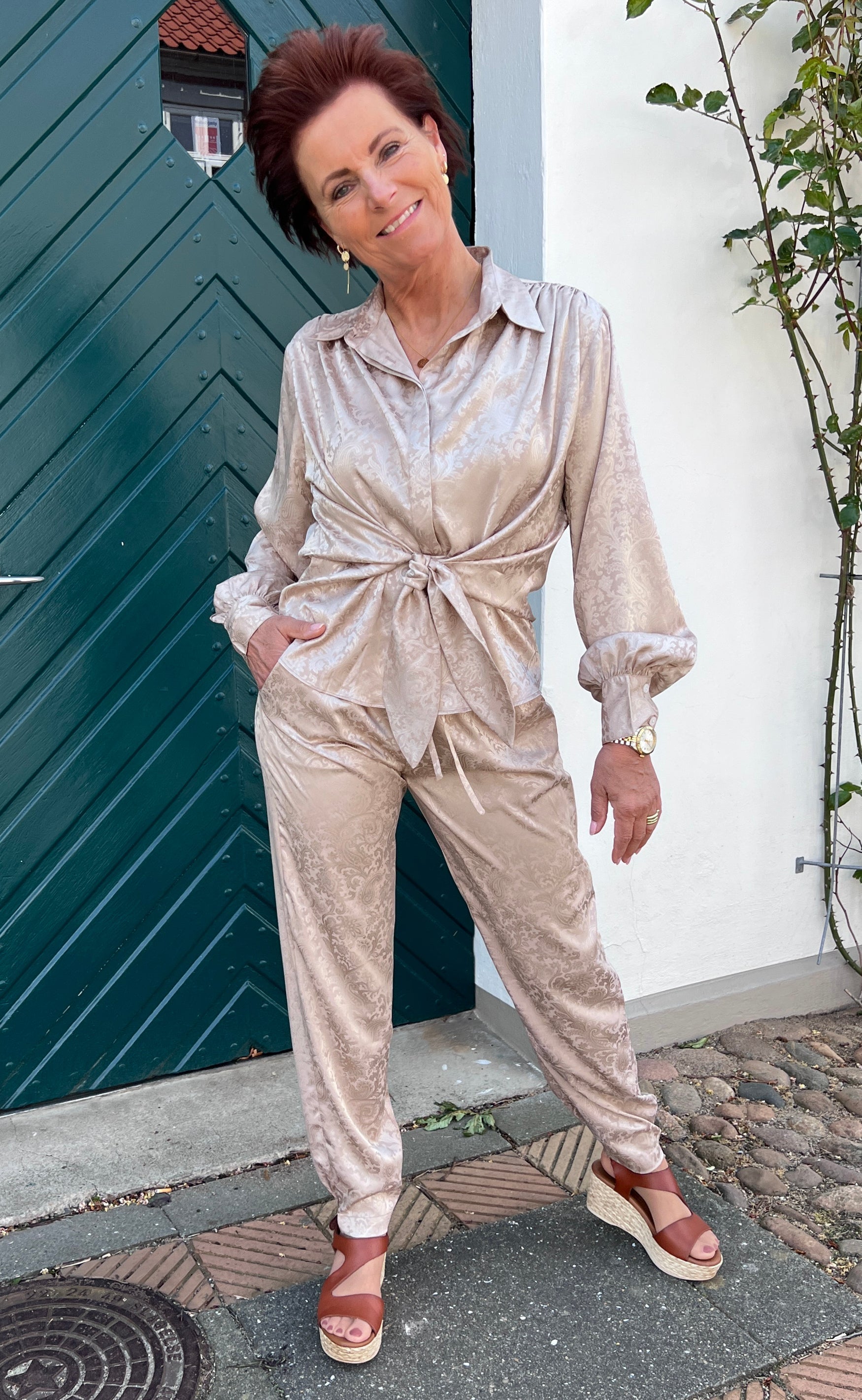 Karmamia Copenhagen Skjorte - Lee - Pearl Paisley Jacquard