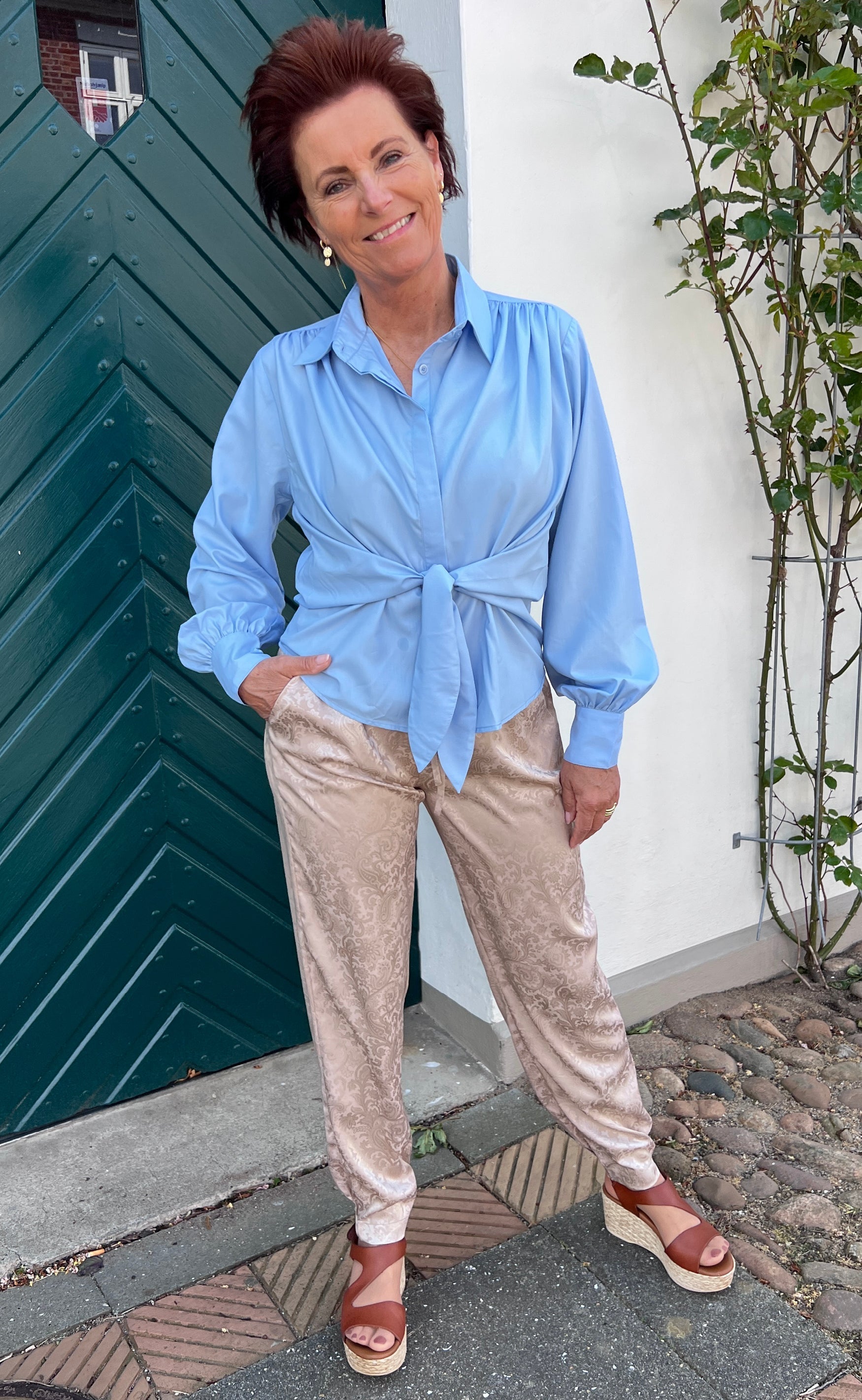 Karmamia Copenhagen Skjorte - Lee - Sky Blue Cotton