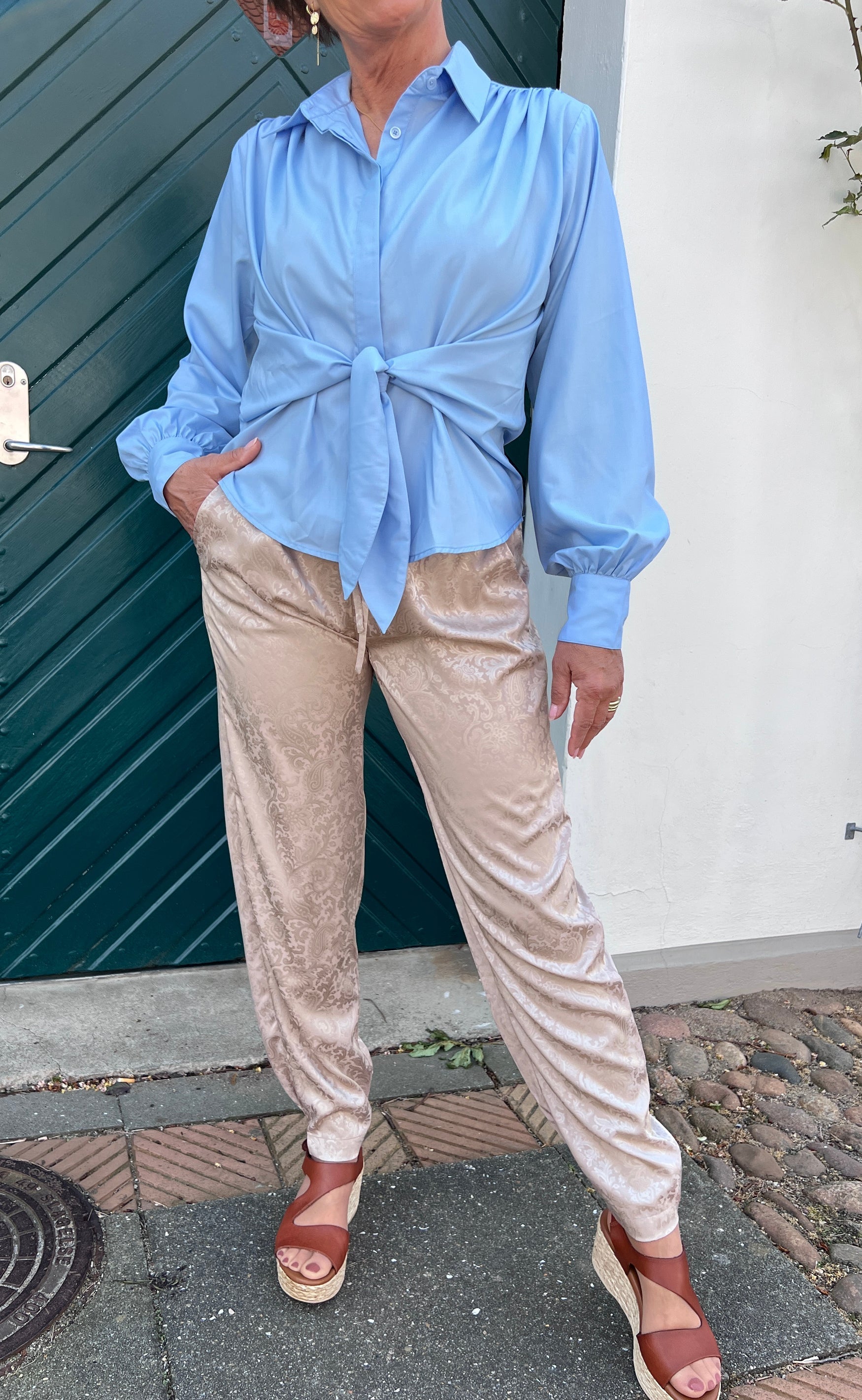 Karmamia Copenhagen Skjorte - Lee - Sky Blue Cotton