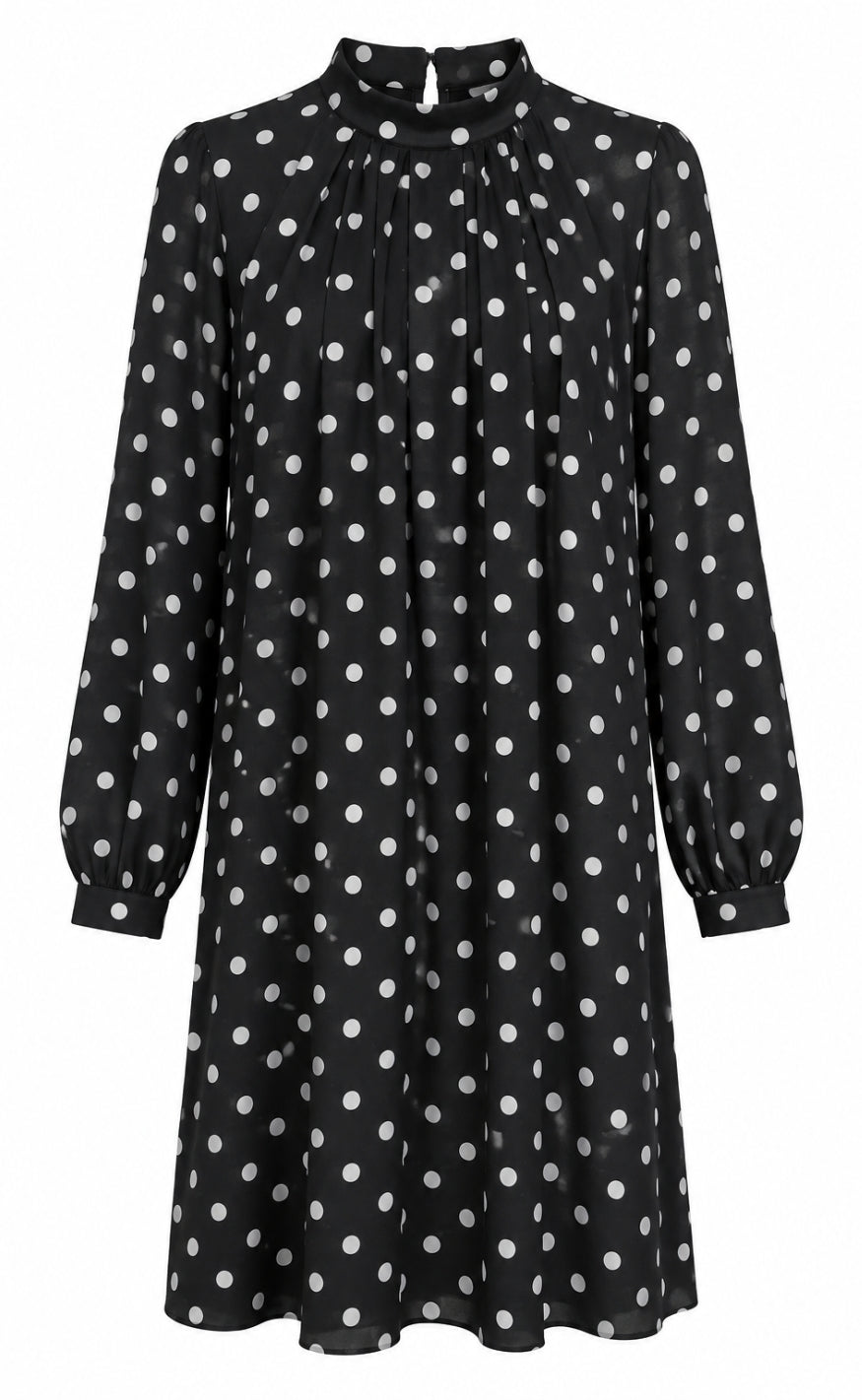 Say INA Copenhagen Kjole - Hazel - Black W. White Dots