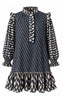 Say INA Copenhagen Kjole - Cassie - Black w. Beige Print
