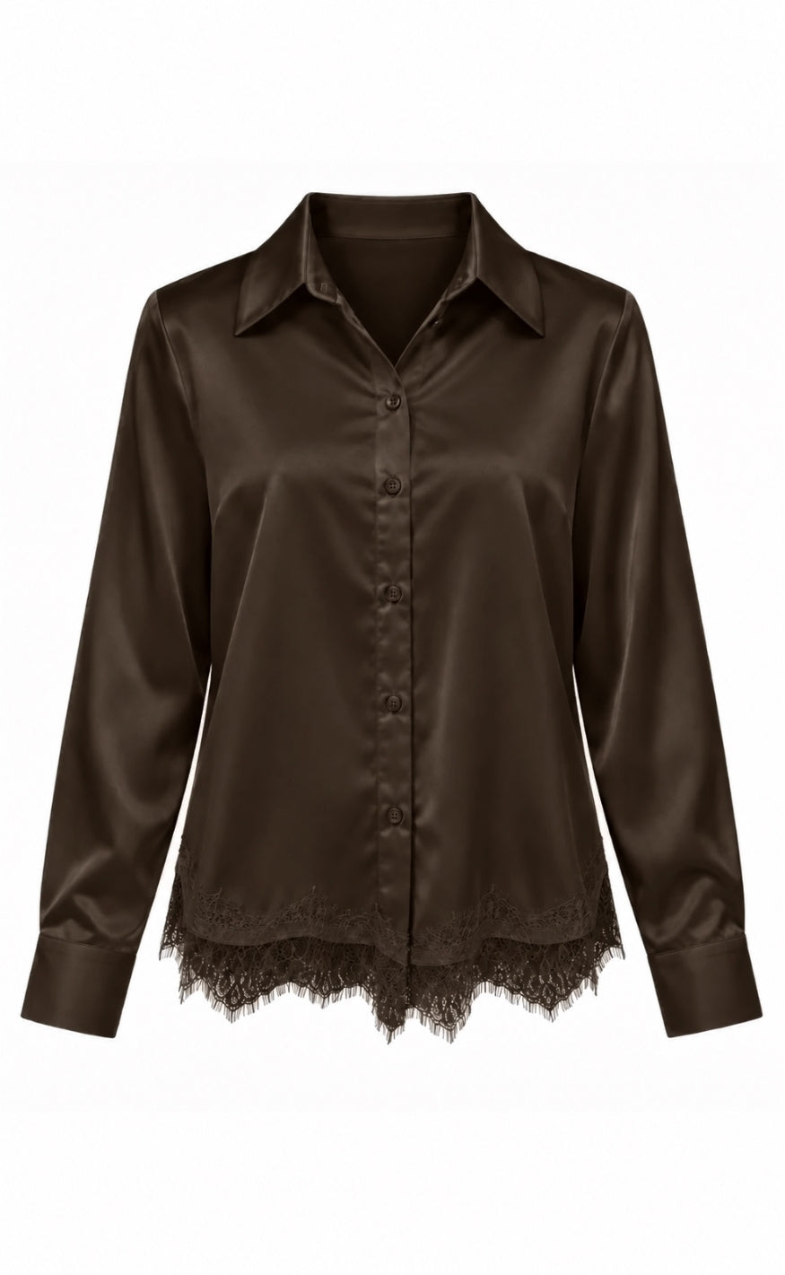Say INA Copenhagen Skjorte - Noelie - Dark Brown