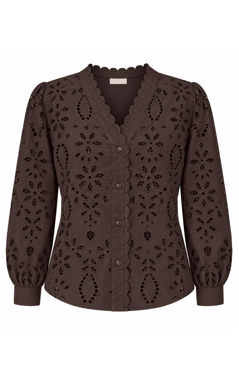 Say INA Copenhagen Skjorte - Brianna - Dark Brown