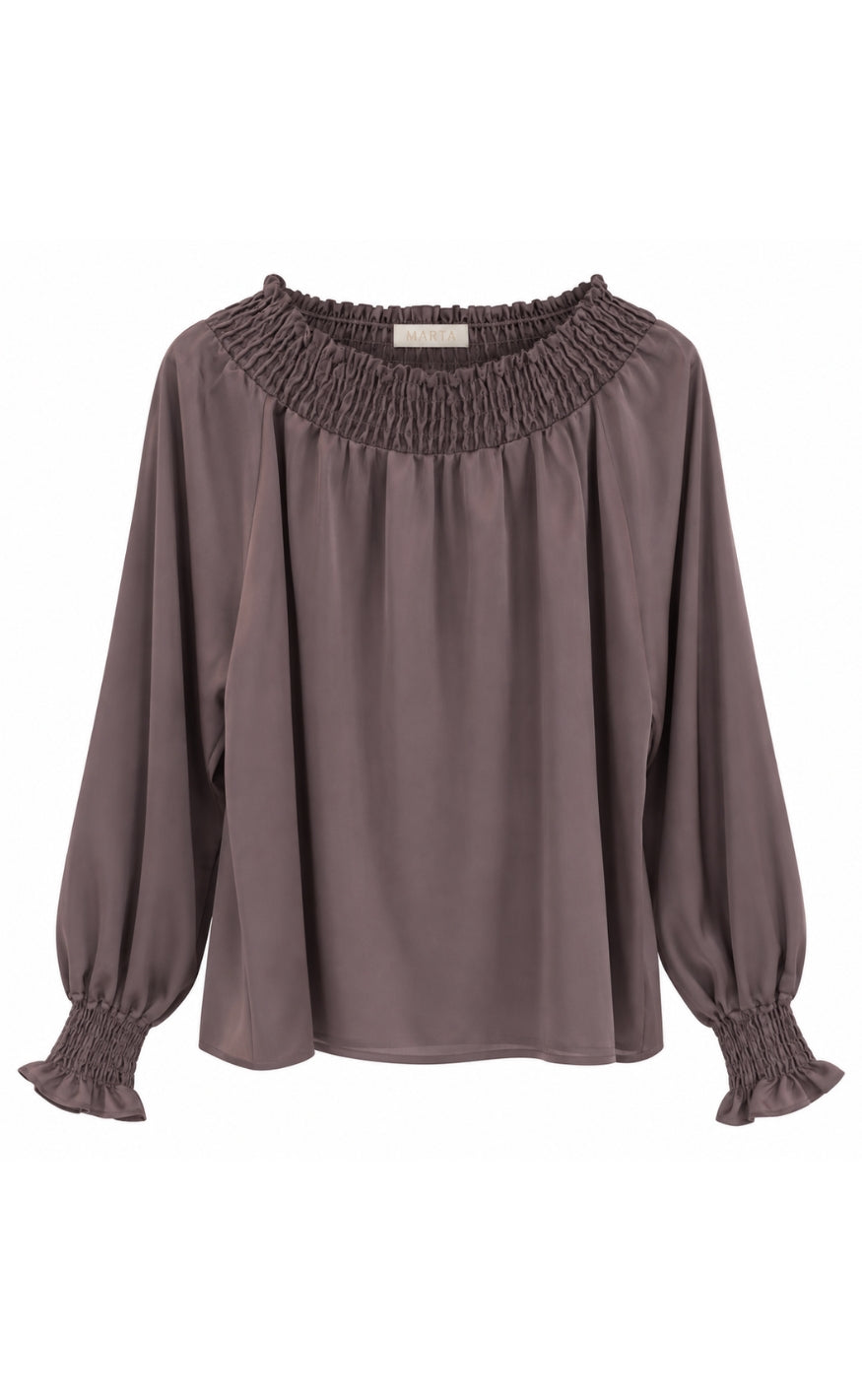 Marta Du Chateau Bluse - Verona - Coffee