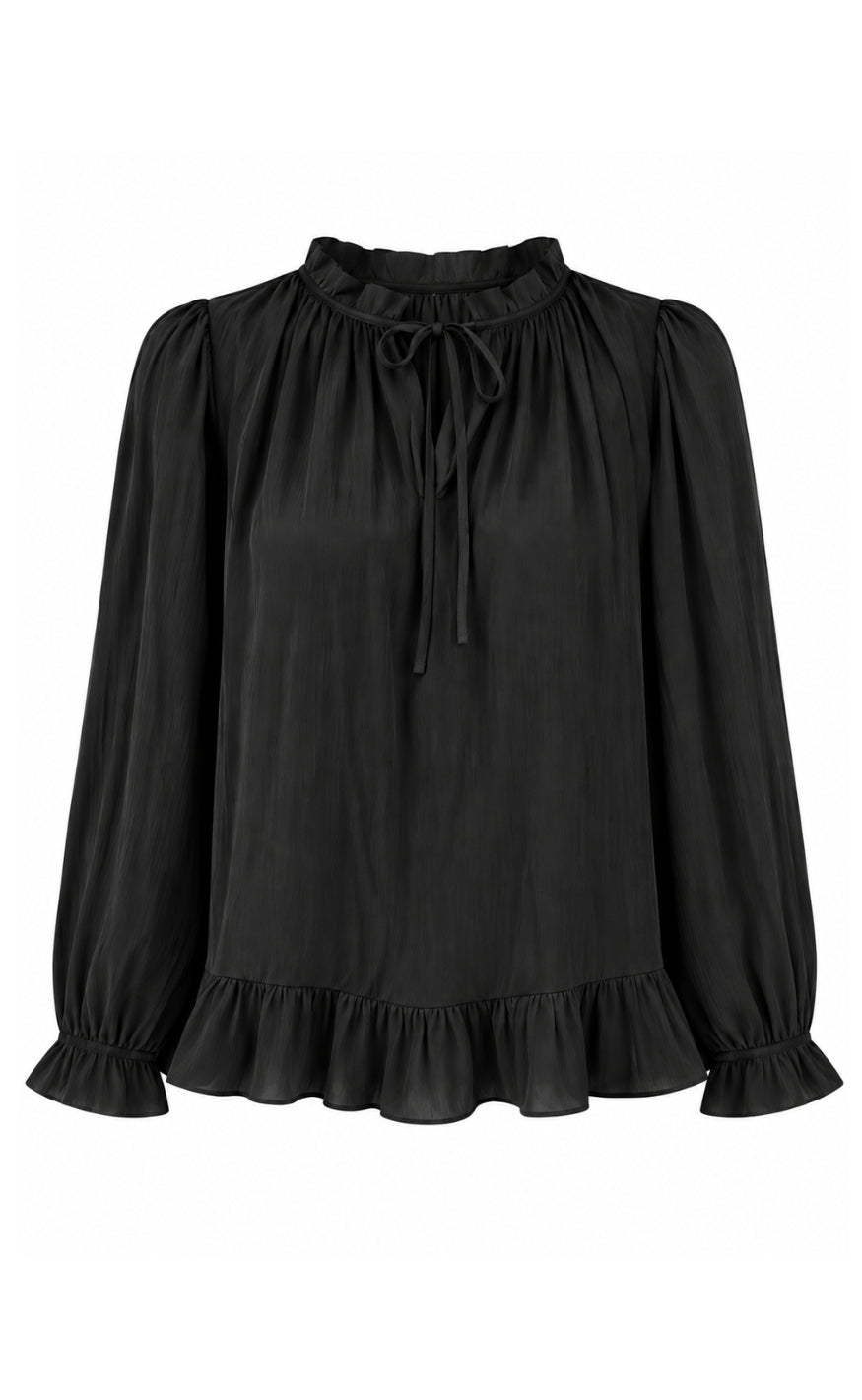 Say INA Copenhagen Bluse - Freja - Shiny Black