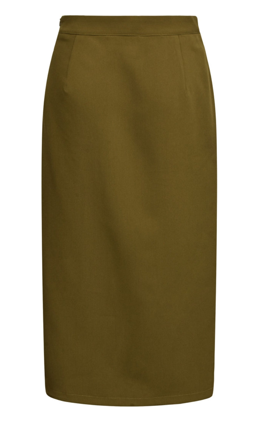 A-View Skjørt - Annali Midi - Mustard Green