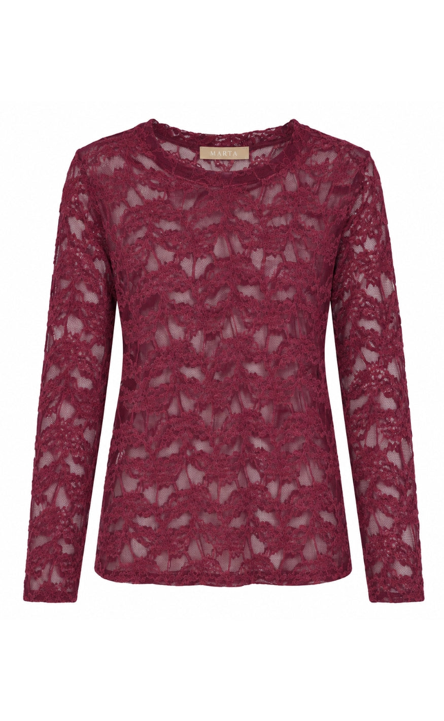 Marta Du Chateau Bluse - Primula - Bordeaux