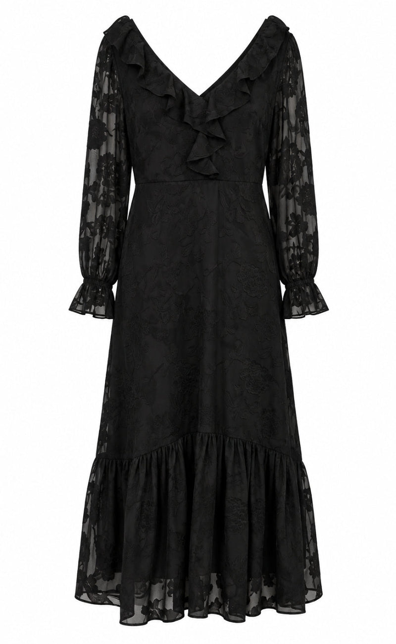 Say INA Copenhagen Kjole - Luna Elegance - Black Flower