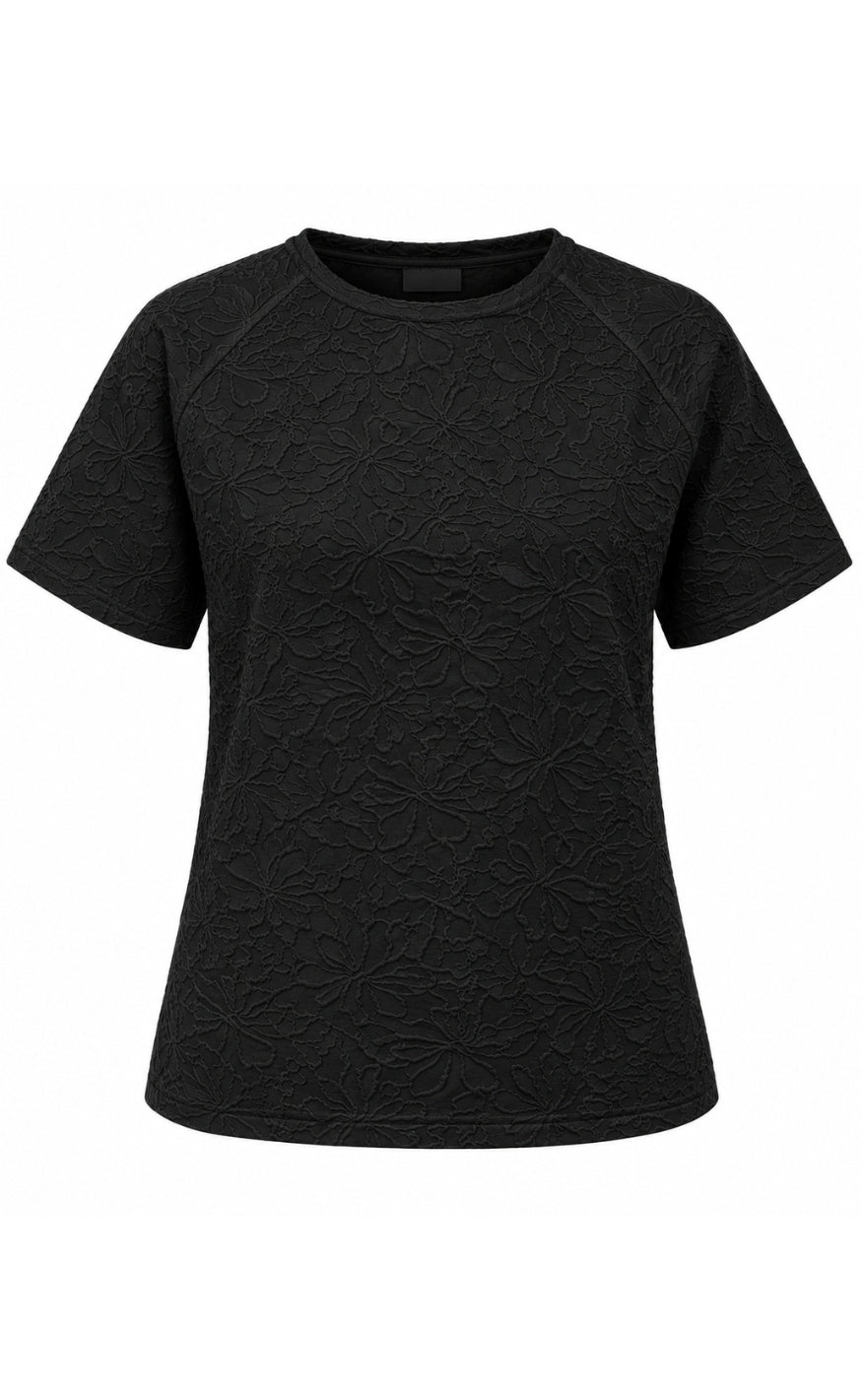 Say INA Copenhagen T-shirt - Honey - Black Flowers