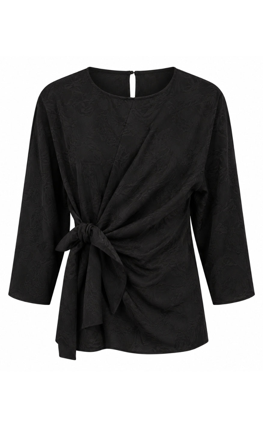 Say INA Copenhagen Bluse - Alina Tie - Black