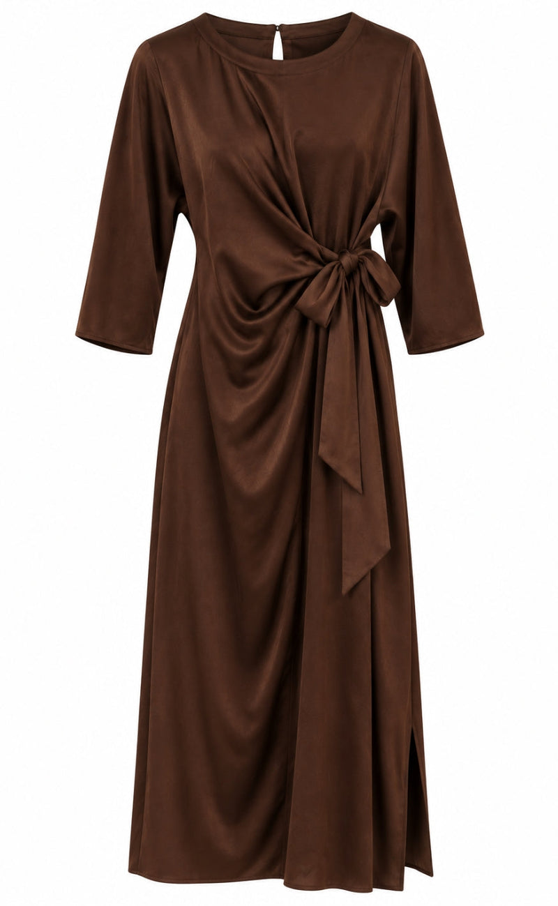 Say INA Copenhagen Kjole - Alina Tie - Dark Brown