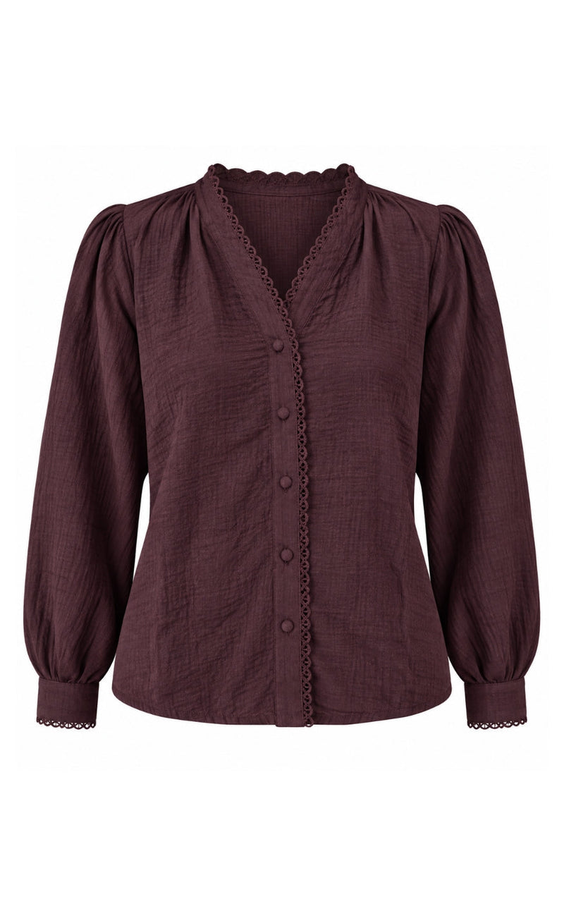 Say INA Copenhagen Skjorte - Bliss - Burgundy