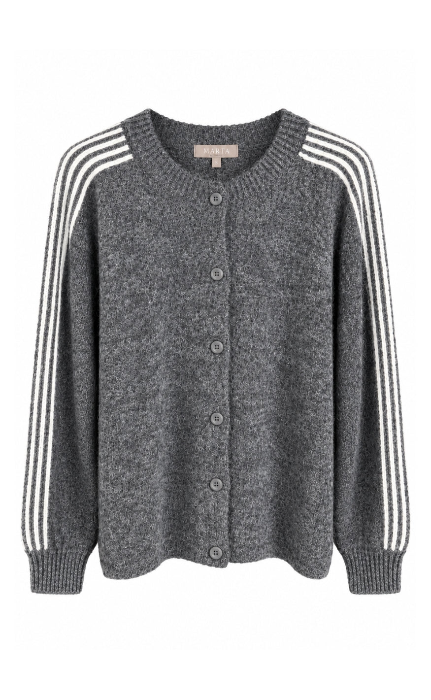 Marta Du Chateau Cardigan - Vellie - Grigio004/Beige001