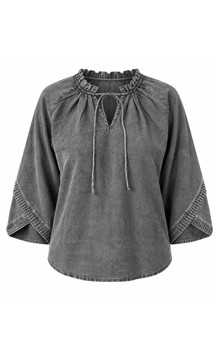 Say INA Copenhagen Bluse - Brynlee - Grey Denim