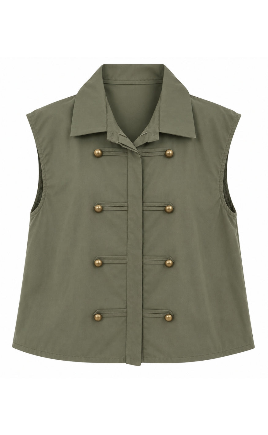 Marta Du Chateau Vest - Savella - Military