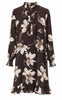 Say INA Copenhagen Kjole - Pia - Dark Brown W. Flowers