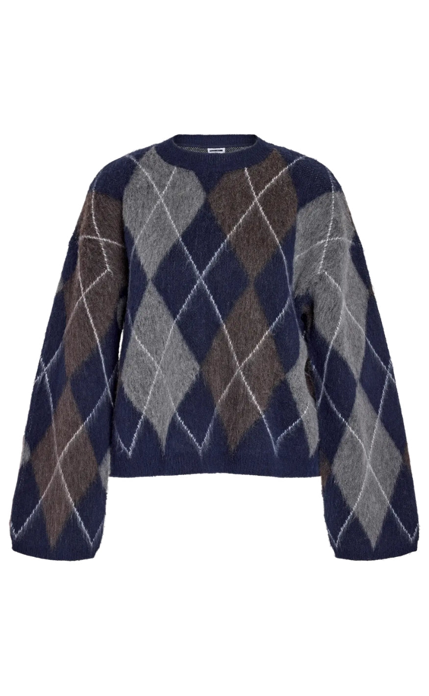 Noisy May Genser - Juliette - Navy Blazer Argyle