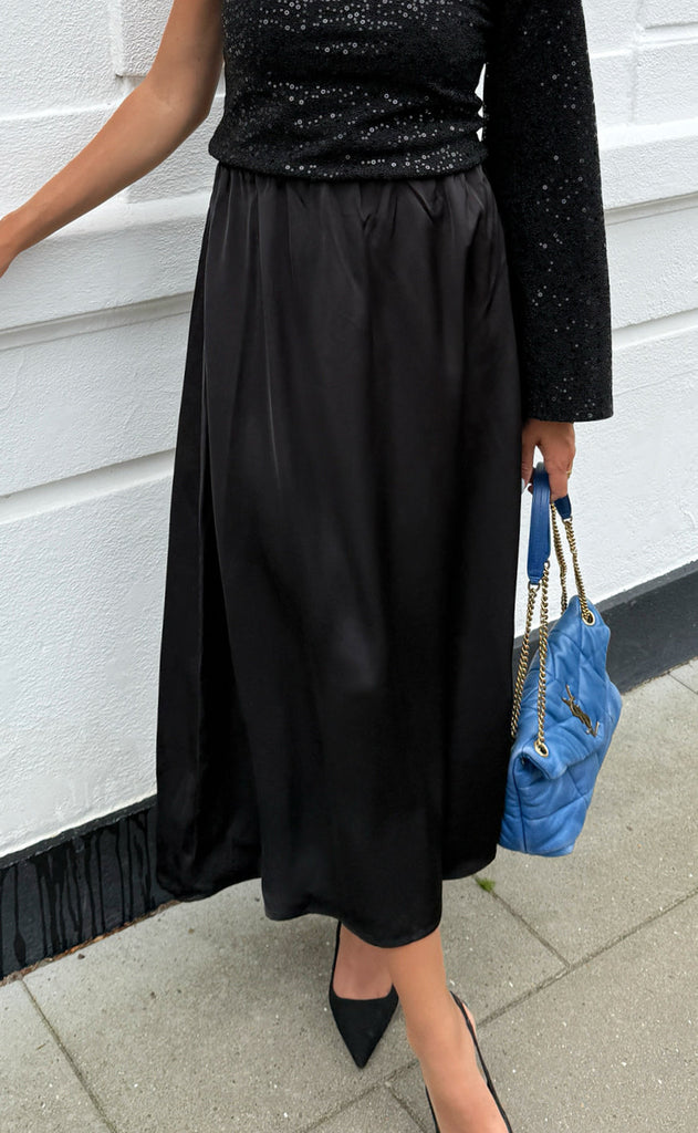 Say INA Copenhagen Skjørt - Kit Satin - Black