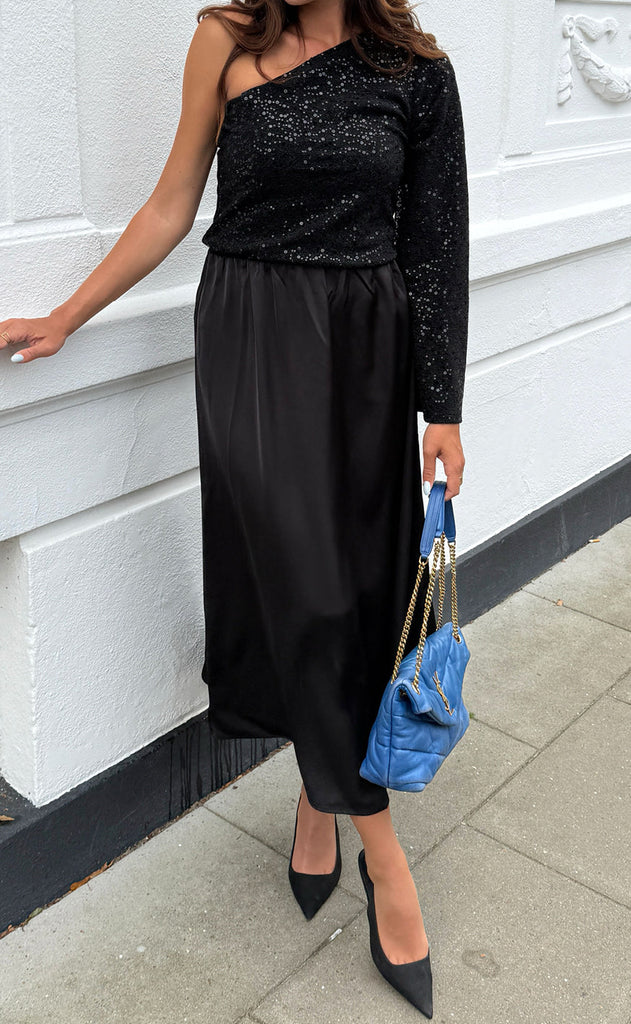 Say INA Copenhagen Skjørt - Kit Satin - Black