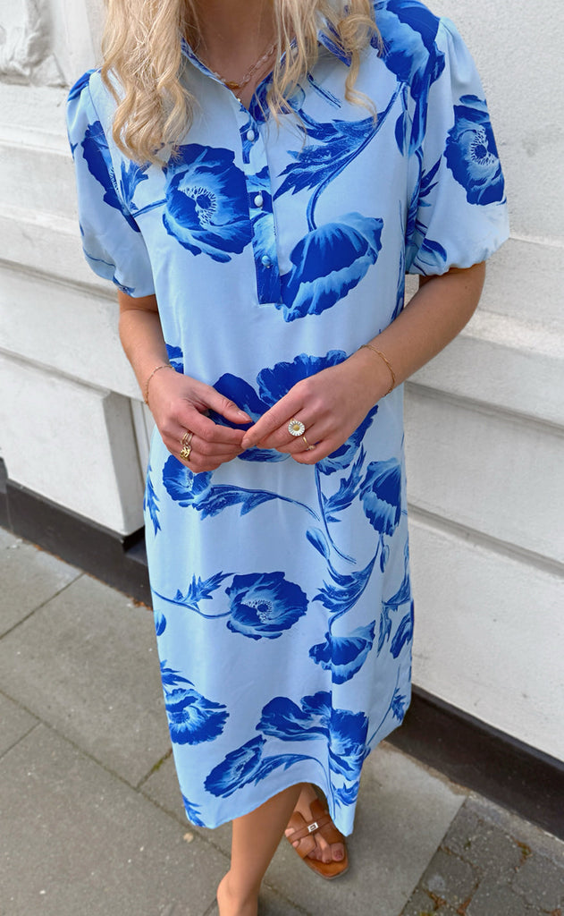 Say INA Copenhagen Kjole - Celeste - Blue Flower