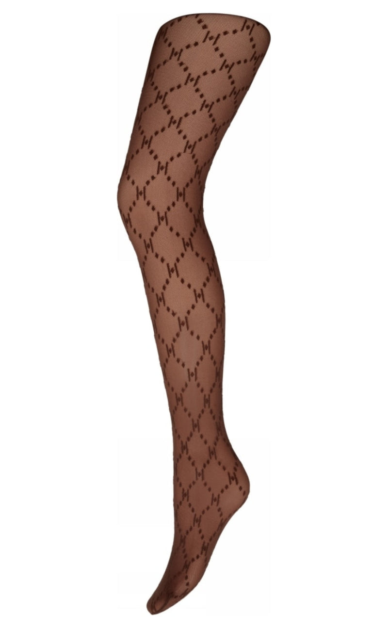 Hype The Detail Strømpebukser - Logo 25 Denier - Brown (4552)