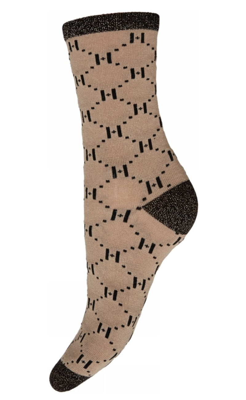 Hype The Detail Strømper - Logo Rib - Sand