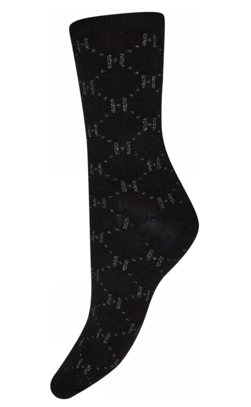 Hype The Detail Strømper - Logo Rib - Black