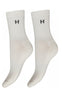 Hype The Detail Strømper - Tennis Logo 2 Pack - White