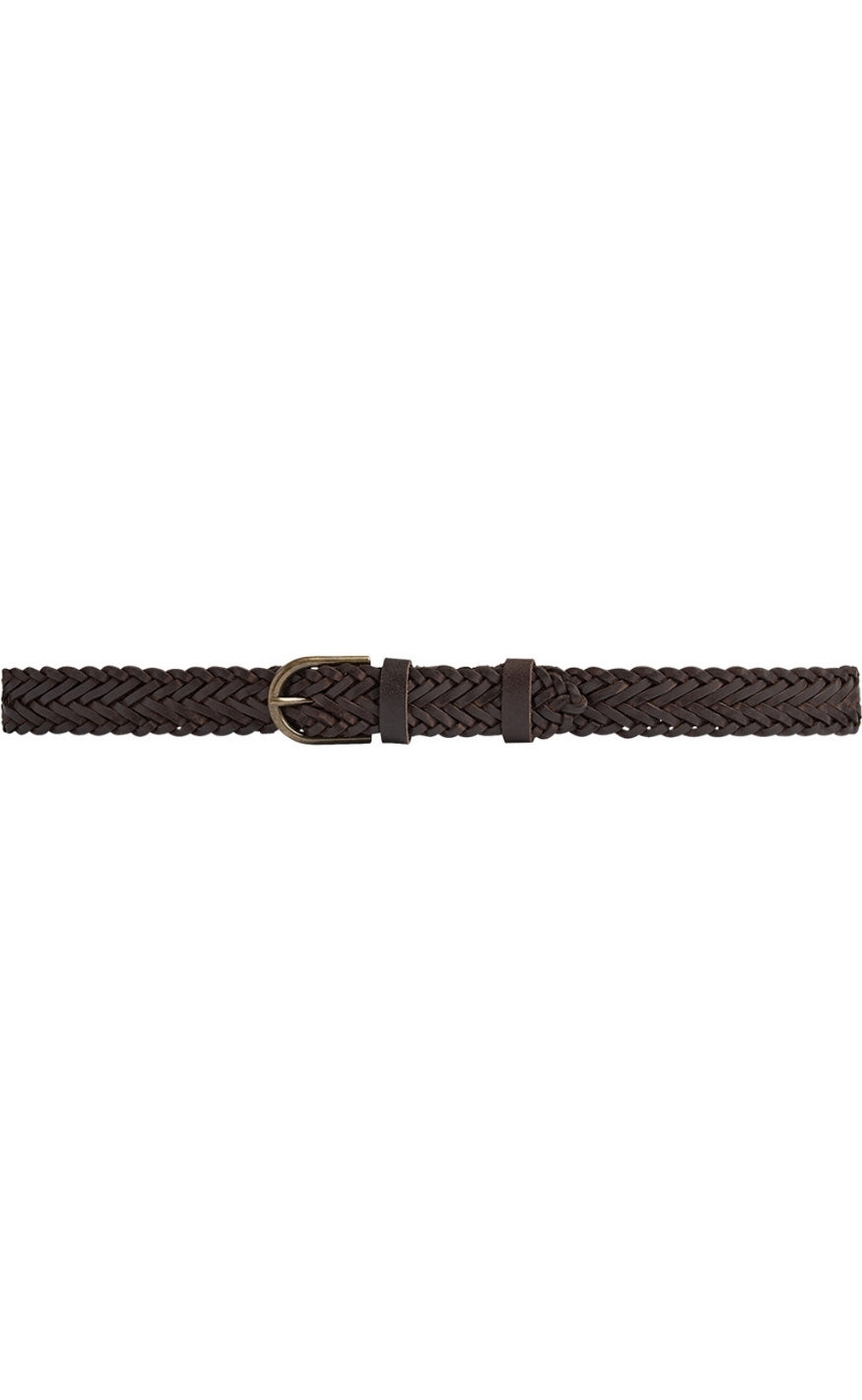 Depeche Belte - Jeans Braided - Chocolate/Brass
