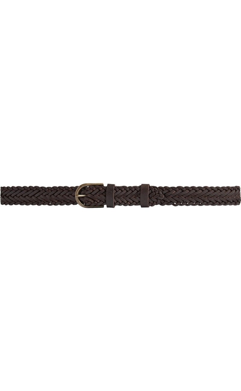 Depeche Belte - Jeans Braided - Chocolate/Brass