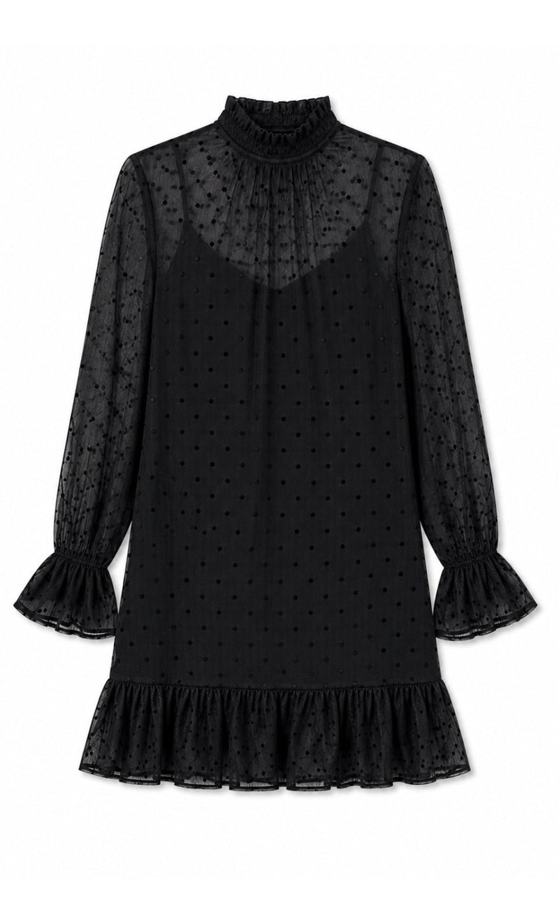 Say INA Copenhagen Kjole - Aria - Black w. Black Dots
