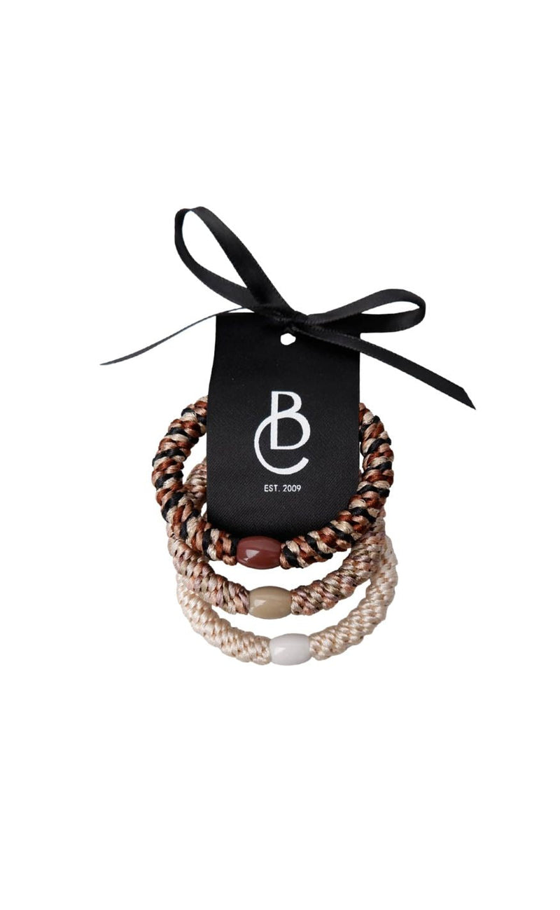 Black Colour Hårstrikkker - Kally 3-Pack - Earth Mix