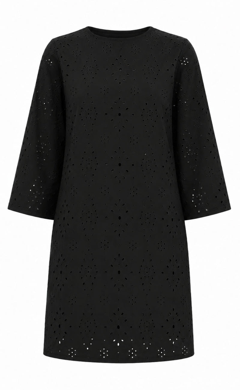 Say INA Copenhagen Kjole - Blake - Black w. Embroidery