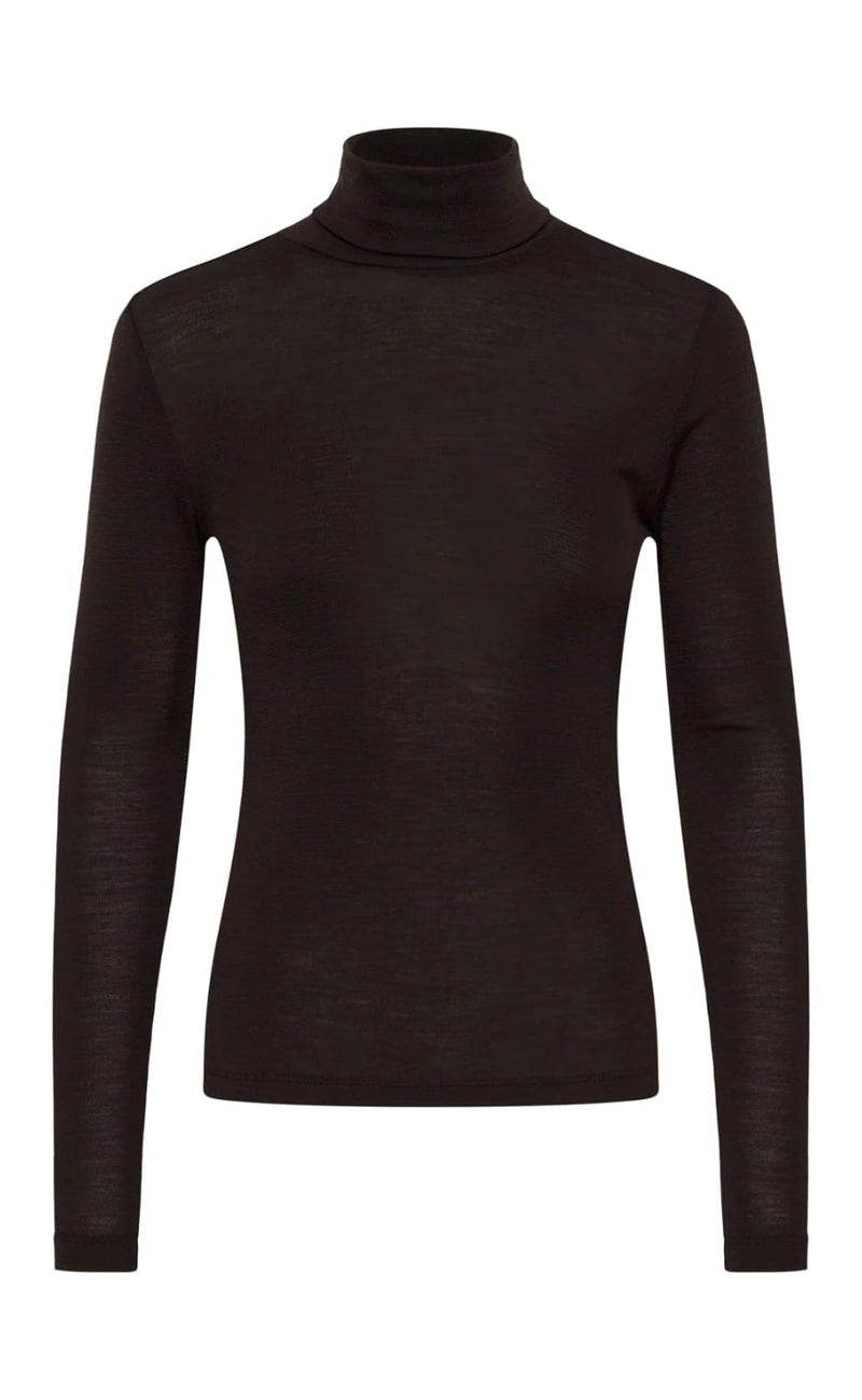 Gestuz Bluse - Ninia Rollneck - Chocolate Torte