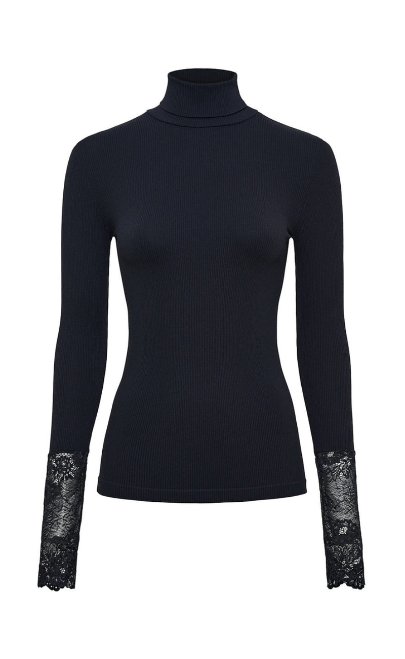 Tim & Simonsen Bluse - Maja Turtle Costina Lace - Nero