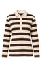Say INA Copenhagen Bluse - Aurora Polo - Brown / Beige Striped
