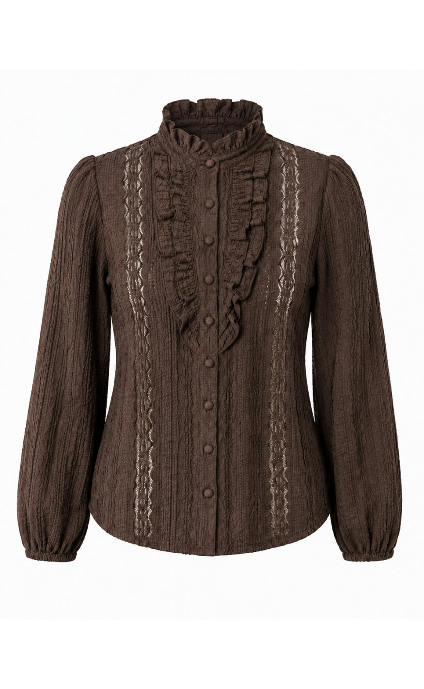 Say INA Copenhagen Bluse - Briya - Brown
