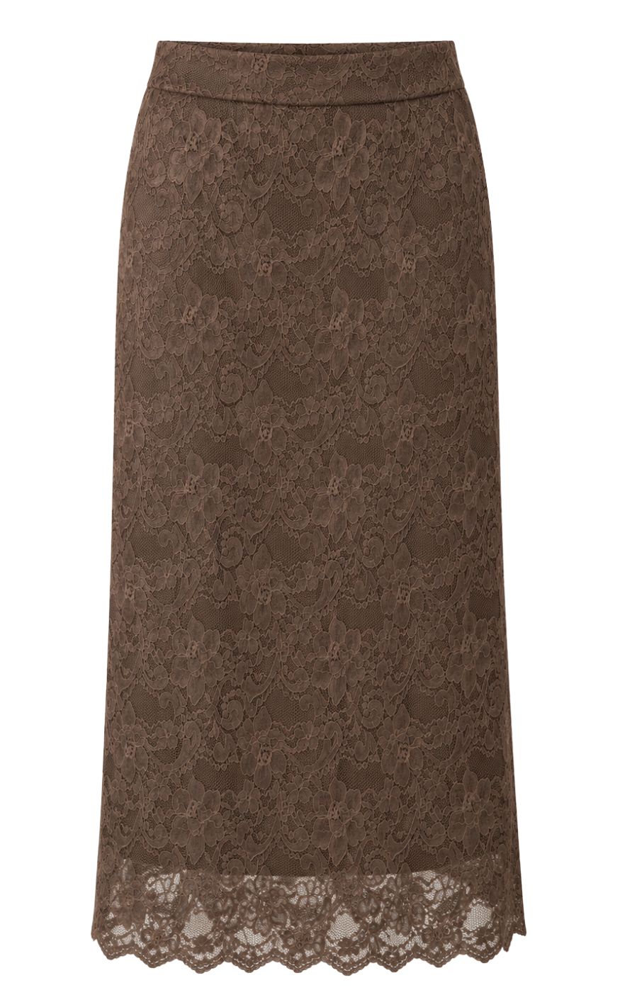 Say INA Copenhagen Skjørt - June - Dark Brown Lace