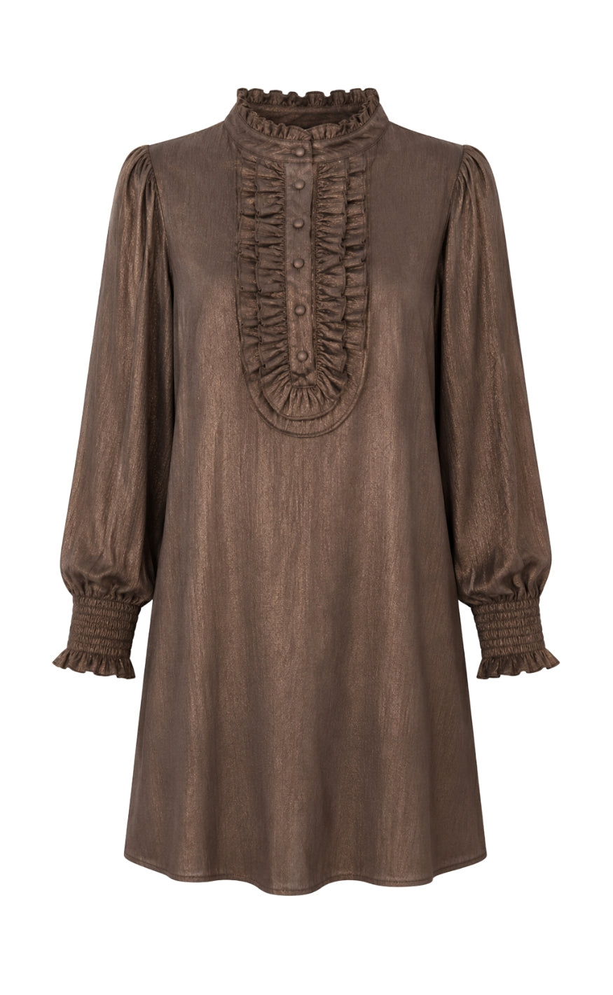 Say INA Copenhagen Kjole - Cami - Brown Metallic
