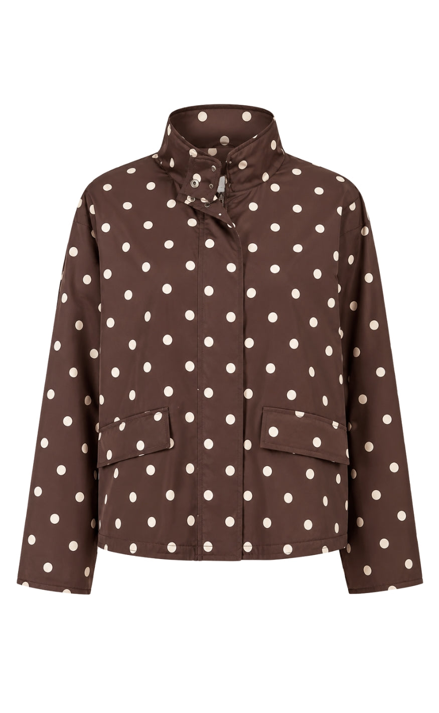 Say INA Copenhagen Jakke - Dea Dotted - Brown w. White Dots