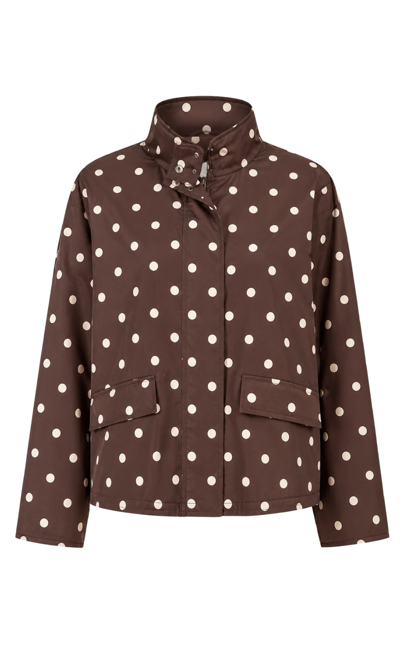 Say INA Copenhagen Jakke - Dea Dotted - Brown w. White Dots