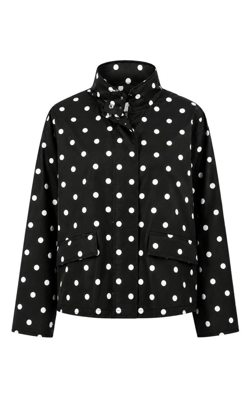 Say INA Copenhagen Jakke - Dea Dotted - Black w. White Dots