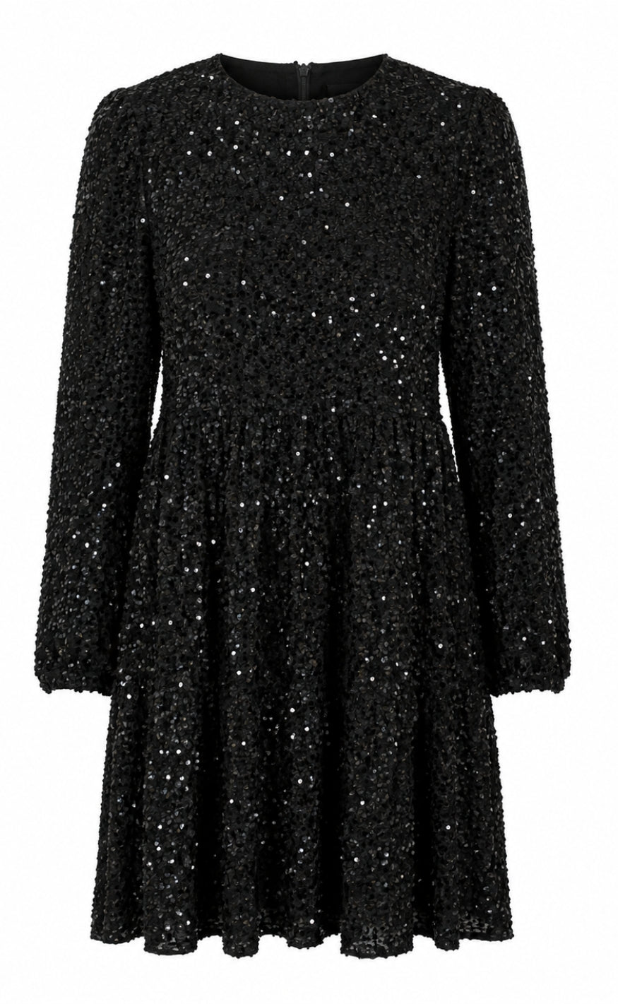 Say INA Copenhagen Kjole - Jane Sequin - Black Sequin
