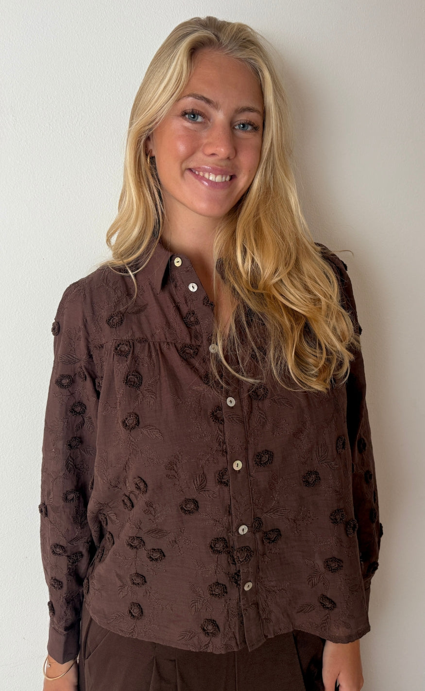 Continue Bluse - Minna - Brown